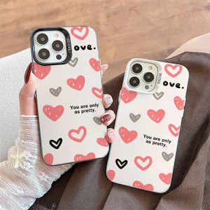 Ốp Lưng Cho Redmi Note 14 13 12 11 10 14C 13C 12C 11A 10C 9C A3 A2 A1 C75 C65 C61 C55 C31 X7 X6 M6 13T 14T Pro Mạ Acrylic IMD Case Motif Red Love CYIM417