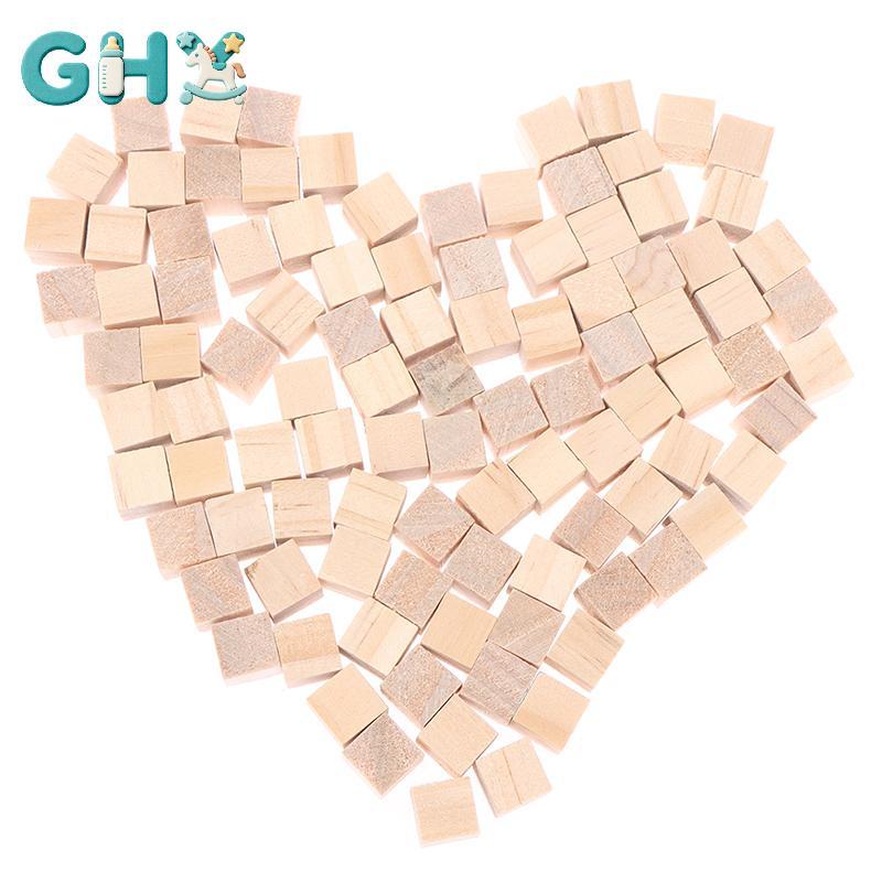 GHX 100 Chiếc Chưa Hoàn Thành nk Mini DIY Gỗ Vuông Khối Chắc Chắn Cho Đồ Gỗ Thủ Công VN