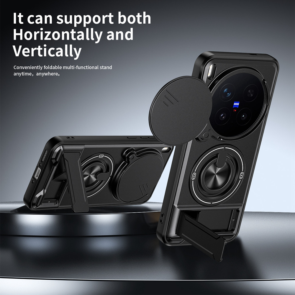 Ốp Điện Thoại Đa Năng Sang Trọng Thích Hợp Cho Vivo X300 Pro Ultra X200 FE 5G Dây 360°Giá đỡ vòng có vỏ máy ảnh Vỏ bảo vệ toàn diện chống sốc