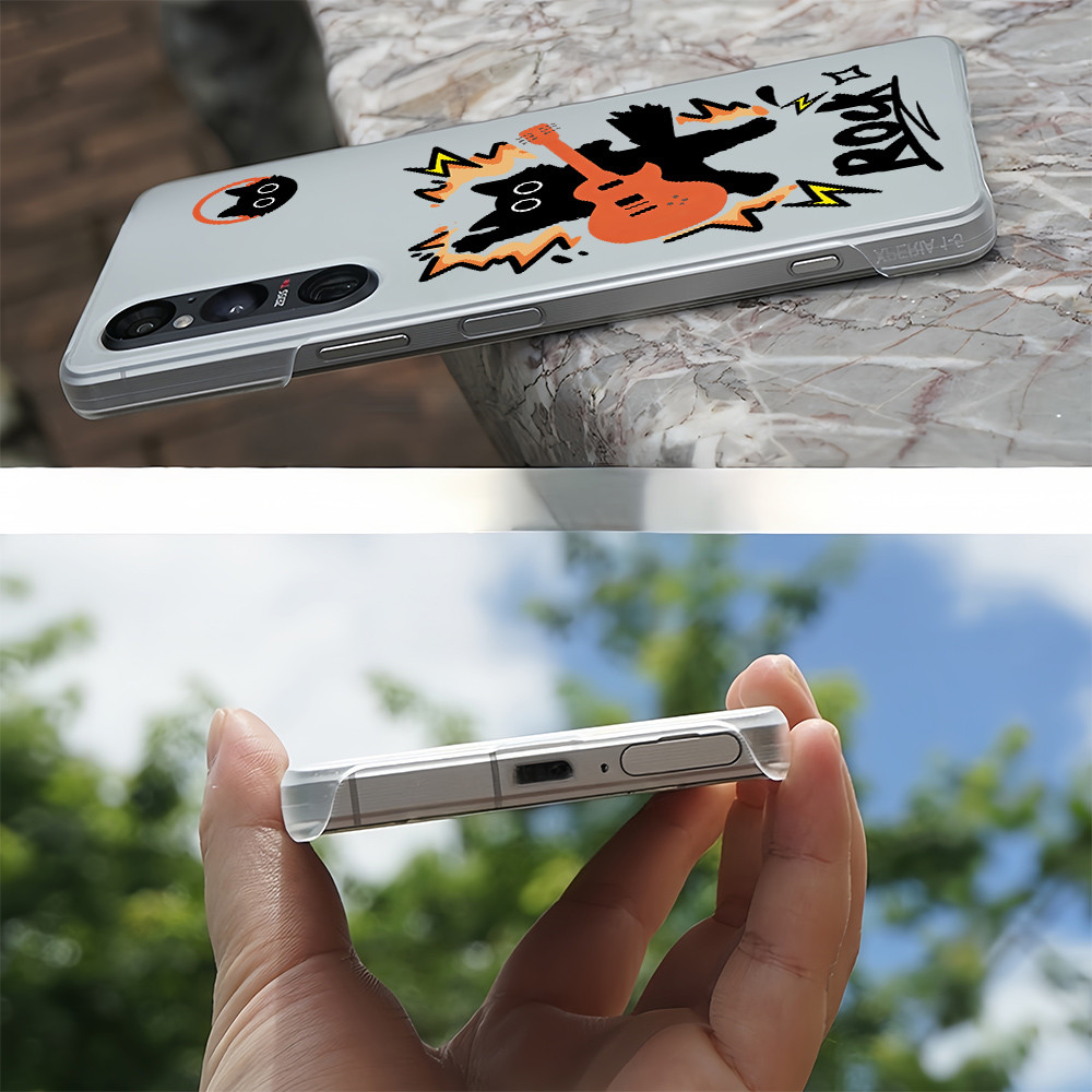 ROCK Cat Vỏ điện thoại Sony Xperia 1 II/III/IV/V, Xperia 5 II/III, Xperia 10 II/III/V, mỏng cứng, half-wrap, micro matte
