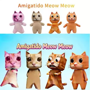 Amigatido Meow Meow Sang Trọng Móc Khóa Mô Phỏng Mèo Búp Bê Dễ Thương Mặt Dây Chuyền Đồ Chơi Dễ Thương Quà Tặng Cho Thanh Thiếu Niên Nữ saixit2vn