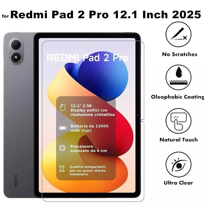 Bảo Vệ Màn Hình 9H Cho Xiaomi POCO Pad M1 / Redmi Pad 2 Pro 12.1inch / Redmi Pad 2 11 Inch 2025 Máy Tính Bảng Kính Cường Lực HD Có Hộp
