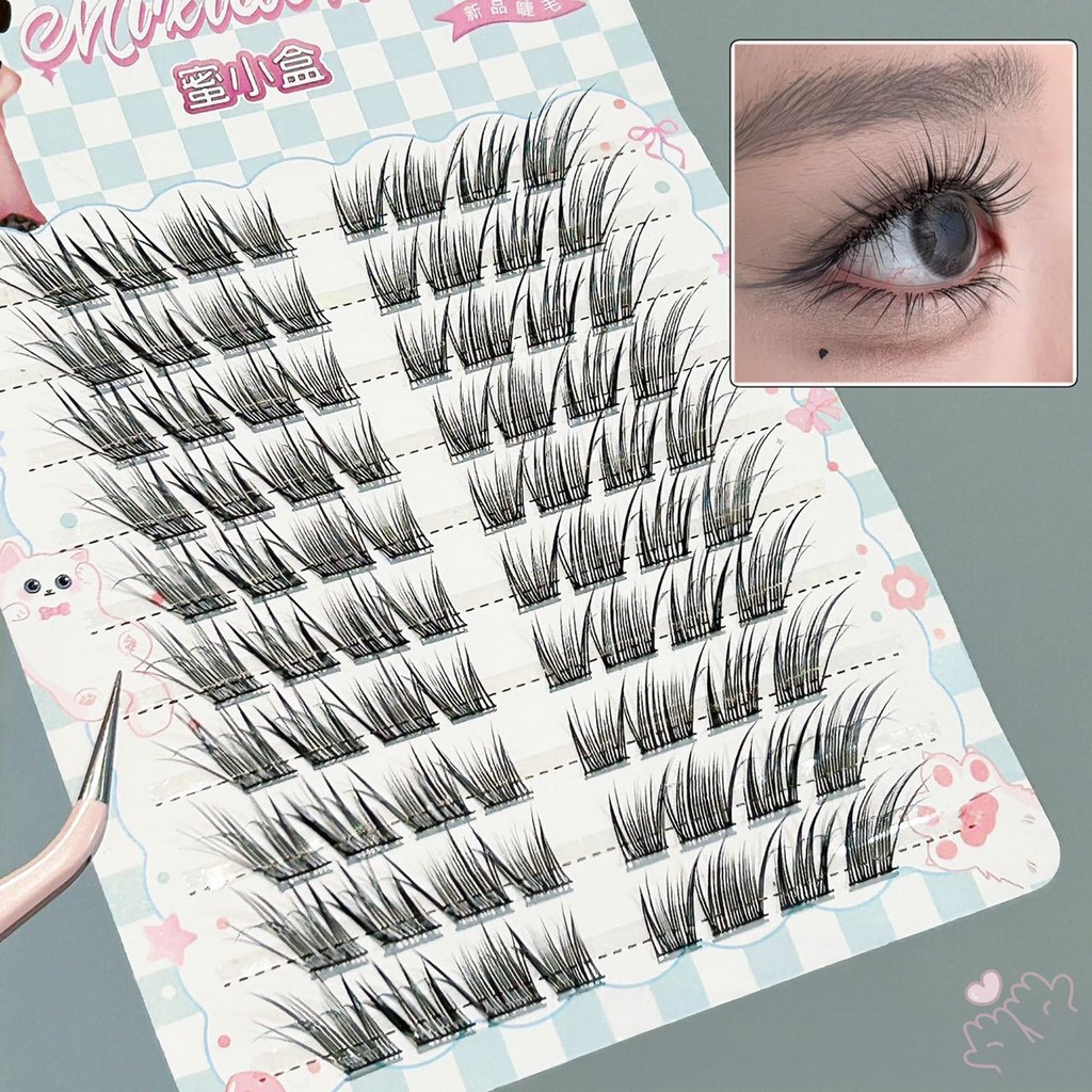 Cụm lông mi không keo 3D DIY - Wispy Fluffy Lash Extension cho các bữa tiệc du lịch
