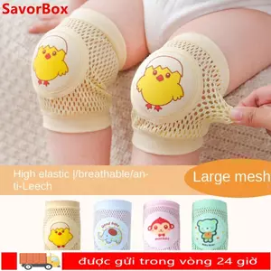 SAVORBOX Miếng đệm đầu gối hoạt hình cho bé, Bông thun Polyester bò bảo vệ trẻ mới biết đi, Máy sưởi chân trẻ em dạng tròn
