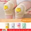SAVORBOX Miếng đệm đầu gối hoạt hình cho bé, Bông thun Polyester bò bảo vệ trẻ mới biết đi, Máy sưởi chân trẻ em dạng tròn