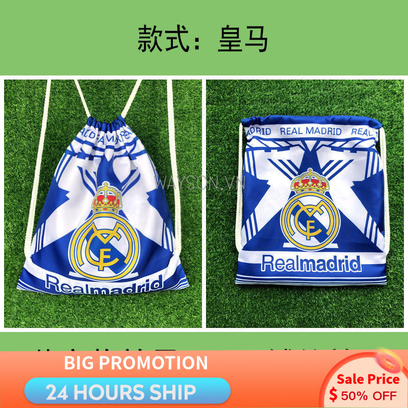 {READY STOCK} Balo bóng đá Barcelona Manchester United Paris Chelsea Atletico Inter Milan Tottenham Túi đựng đồ xách tay Ba lô dây rút