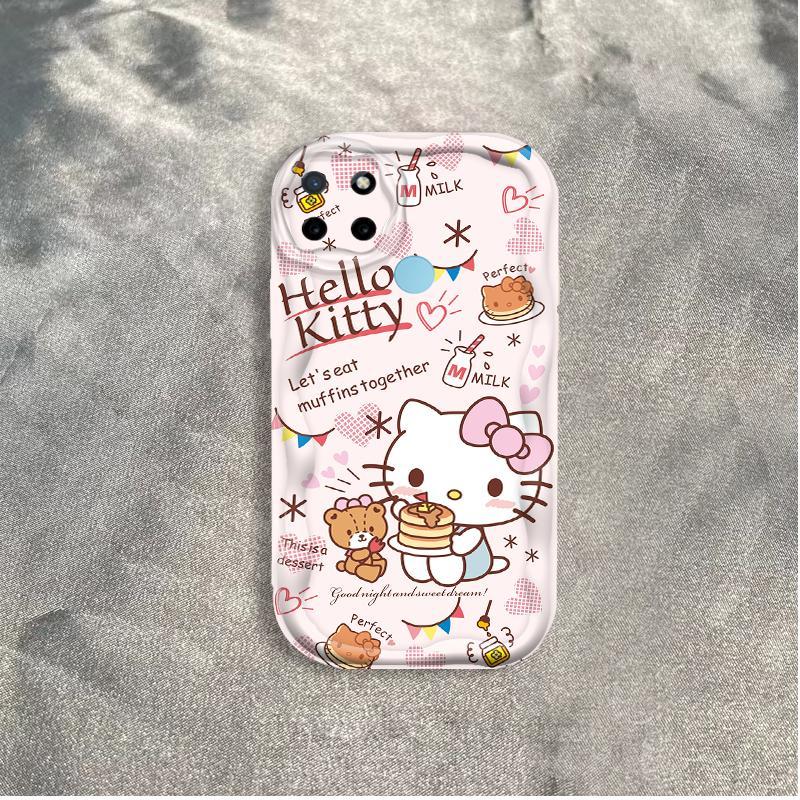 Thích hợp cho Realme C12 C15 C25 C25S C21Y C25Y Narzo 30A Narzo 20 3D Vỏ kem TPU mềm in họa tiết da báo Kitty Vỏ điện thoại chống sốc