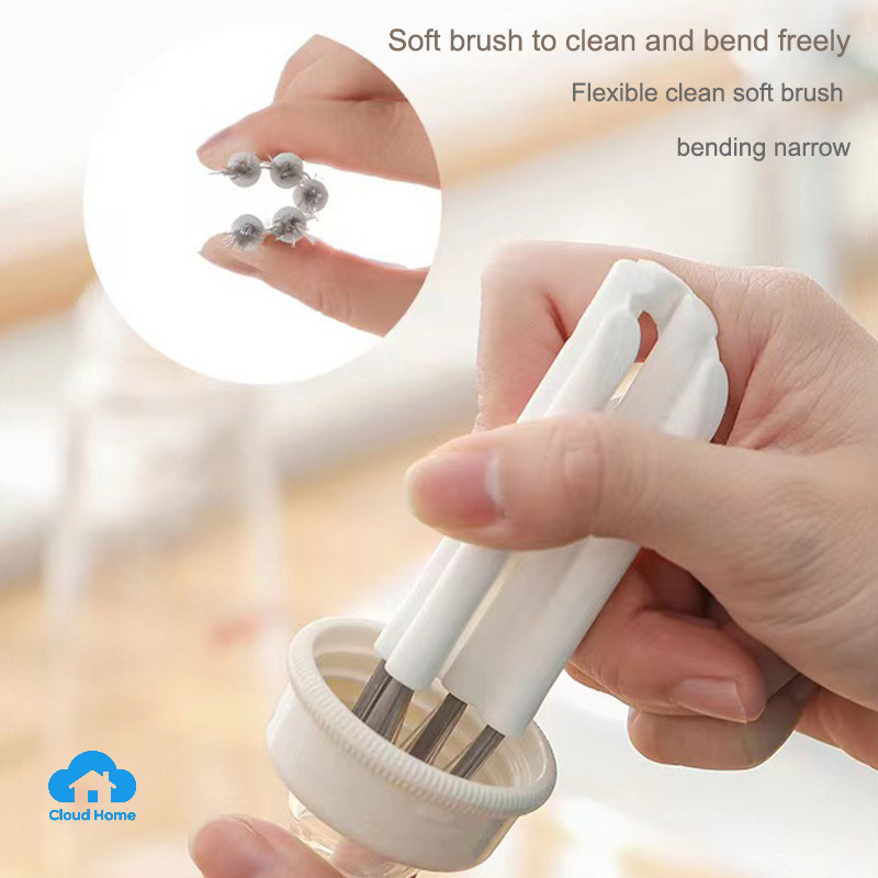 Bàn chải đa năng dùng cho bàn phím, cốc mini, chai thủy tinh, nhà bếp, cọ vệ sinh nắp đậy.