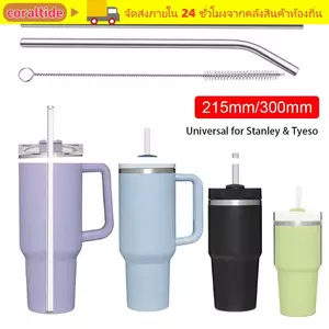 CORALTIDE 1 Ống Hút Inox, Ống Hút Cốc Bạc Uống, Ống Hút Thay Thế Thẳng 6 Mm 8 Mm Có Thể Tái Sử Dụng Cho 30oz 40oz Tyeso Cup