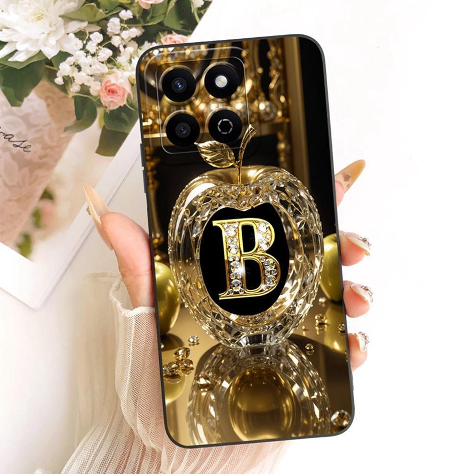Ốp Điện Thoại Có Họa Tiết Chữ Cái Ban Đầu Dành Cho Honor 200 Smart Honor X7C 4G 5G Vỏ Silicon Lỏng Mềm Chống Sốc