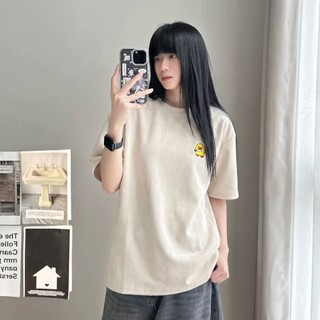 Áo thun Local Brand unisex form boxy slim fit thêu vịt vàng vải nhung Premium Collection pdz02