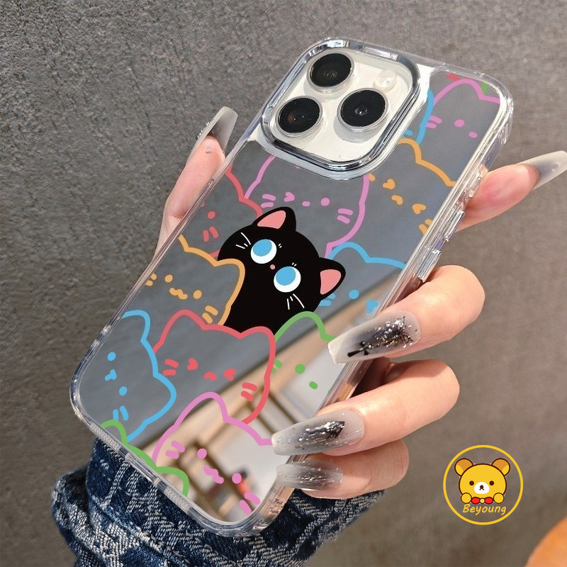 Ốp Điện Thoại Gương Chó Mèo Dễ Thương Cho Honor X9D X8D X7D X6D X6C X5C Plus 600 Lite 500 400 Smart Pro Win RT Power2 X80i X70 Magic 8 Pro Vỏ Không Khí Hoạt Hình Ngộ nghĩnh Puppy Ốp Lưng