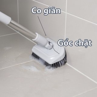 Bàn chải chà sàn Tay cầm có thể mở rộng Lông mềm cứng Phòng tắm Ngói bồn rửa Bồn rửa sạch