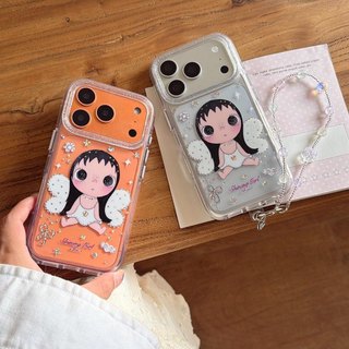 Ốp lưng cứng trong suốt Tương thích với iPhone 13 14 14Pro 14ProMax 15 15Pro 15ProMax 16 16Pro 16ProMax 17 17Pro 17ProMax Vỏ hoa văn cánh thiên thần