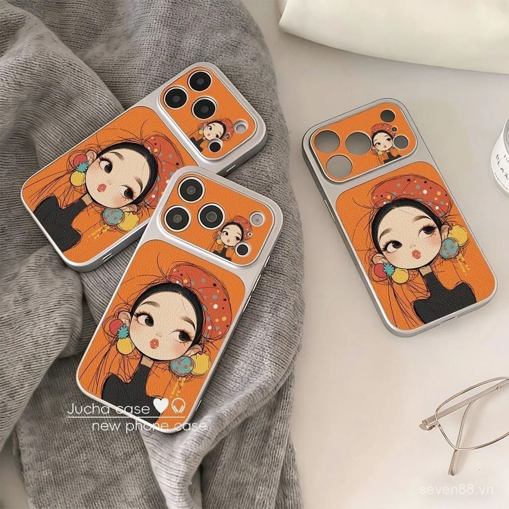 Ốp Điện Thoại Thích Hợp Cho iPhone 11 12 13 14 15 16 17 Pro max Plus Air Cartoon Girl Cửa Sổ Lớn Chống Sốc Vỏ Bảo Vệ Chống Sốc Bao Gồm Tất Cả O9YU