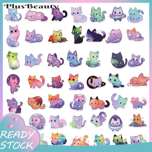 < Pluscloth > 50 Miếng Dán Hoạt Hình Mèo Dễ Thương Đề Can Chống Thấm Nước Trong Suốt Cho Laptop Sổ Lưu Niệm Tự Làm Trang Trí – Vui Vẻ Bền Đẹp Hoàn Hảo Cho Trẻ Em Thanh Thiếu Niên Đông Nam Á Miếng Dán Sổ Lưu Niệm Mèo