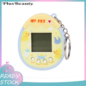 < Pluscloth > Móc khóa đồ chơi thú cưng điện tử 168 Máy chơi Game thú cưng ảo kỹ thuật số Mini Mặt dây chuyền ba lô cầm tay cho trẻ em Người lớn Quà tặng Giáng sinh Mô phỏng vui nhộn Thú cưng điện tử Ga