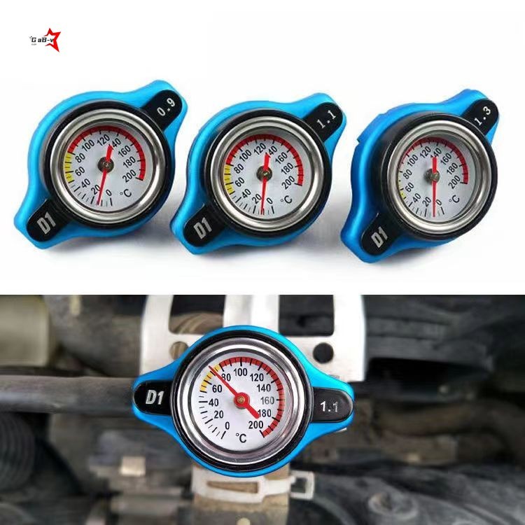 Nắp tản nhiệt ô tô đa năng - Đồng hồ đo nhiệt độ nước bằng thép không gỉ 0,9 / 1.1 / 1.3 Bar