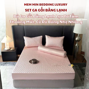 Set ga gối lụa sang trọng, có độ tản nhiệt và hấp thụ nhiệt mát tốt, độ bền cao MemminbeddingLuxury