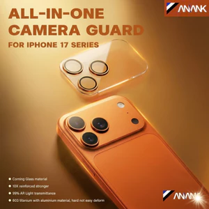 Kính Cường Lực Bảo Vệ Camera ANANK PVD Titanium Cho iPhone 17 Pro Max 17 Pro - Viền Hợp Kim Siêu Bền, Trong Suốt HD