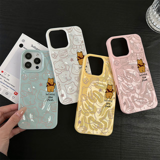 Ốp lưng thư cho iPhone 17 16 15 14 13 12 11 7 8  Gấu mật ong ngọt ngào XS XR XSMAX  silicon TPU mềm điện thoại trầyrơi