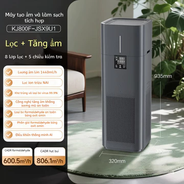 Máy tạo độ ẩm và lọc không khí. Máy tạo độ ẩm thông minh, không phun sương, hoạt động êm ái.- Purifier