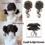 AqToCna 2 Chiếc Xộn Xộn Bánh Quấn Tóc Updo Với Tendrils Tóc Bun Phần Mở Rộng Sóng Xoăn Tóc Cho Nữ AqToCna