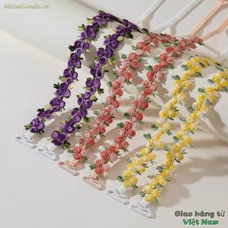 Dây đeo áo ngực hoa GILDEDHOMIN, Dây đeo vai có thể tháo rời chống trượt, Dây đeo vai hoa bằng vải Polyester có thể điều chỉnh Váy dự tiệc cưới