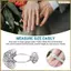 Bộ công cụ đo lường kích thước vòng 0-13 Bộ kích thước vòng kim loại Máy đo vòng kim loại Máy đo kích thước ngón tay & vòng tay