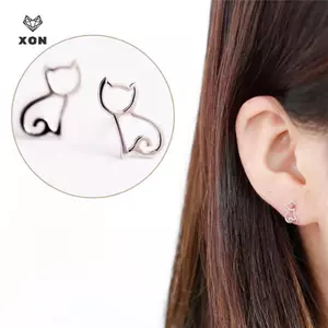 Bông Tai Mèo Bạc Dễ Thương - Quà Tặng Trang Sức Phù Hợp Cho Cô Gái Đáng Yêu