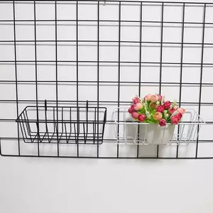 Nhíp Kim Loại Trang Trí Giỏ Chứa Đồ DIY Lưới Sắt Chậu Hoa Treo Kệ Treo Tường Nghệ Thuật Gắn Khung Lưới Hiển Thị Ra Trang Trí Nhà VN