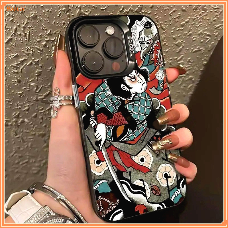 Ốp lưng bảo vệ ống kính họa tiết võ sĩ Samurai Nhật Bản - Bảo vệ toàn diện - Tương thích iPhone 17/16/15/14/13/12/11 Pro