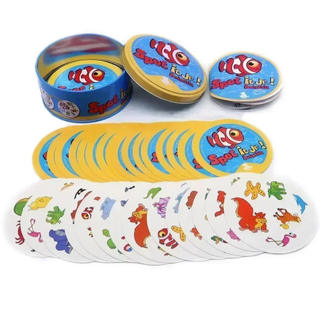 Trò chơi bài Spot It | Dobble Find the Match Trò chơi tiệc gia đình Hộp thiếc Nhiều chủ đề 9NRI