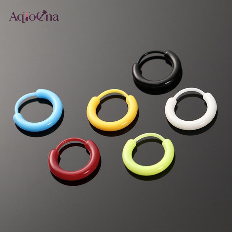 AqToCna - Bộ 10 Bông Tai Nhỏ Nhiều Màu Sắc Từ Nhựa, Phù Hợp Làm Quà Tặng Cho Bé Gái Và Phụ Kiên Thời Trang Đơn Giản