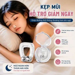 Dụng cụ kẹp mũi hỗ trợ giảm ngáy silicone êm ái nhỏ gọn dễ sử dụng