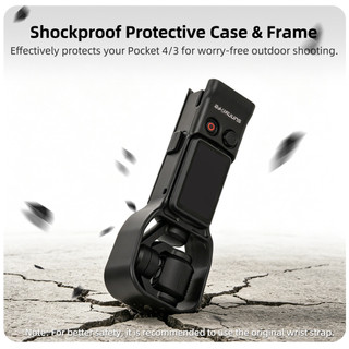Dành cho vỏ bảo vệ DJI Osmo Pocket 4 / 3, không cần tháo, không cần lo lắng về túi 4, chặn ánh sáng, chống rơi, chống trầy xước vlog cầm tay bộ truy cập camera thể thao
