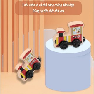 Gỗ Từ Xe Lửa Bảng Chữ Cái Số Đồ Chơi Montessori Học Tập Cho Bé Mầm Non Quà Tặng