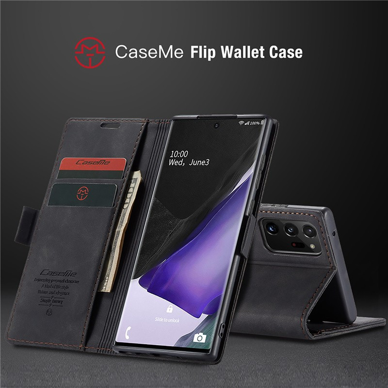 Bao Da Lật Caseme Cho Samsung Galaxy Note20 Note10 Note20 + Note10 + Note 10 plus 10plus lite 10lite 20 Ultra 20Ultra Note20Ultra Note10Plus Note10Lite A81 5G 4G Từ Wal