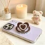 Dễ Thương INS Nâu LOVE Từ Điện Thoại Cầm Chân Đế Có Gương Sáng Tạo 3D Hoạt Hình Gấp Giá Đỡ Ngôi Sao Để Bàn Cho Iphone