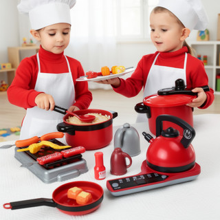 Bộ đồ chơi nhà bếp trẻ em Giả vờ đồ chơi nấu ăn ABS Vai trò giáo dục Chơi Montessori Bộ đồ tập đi