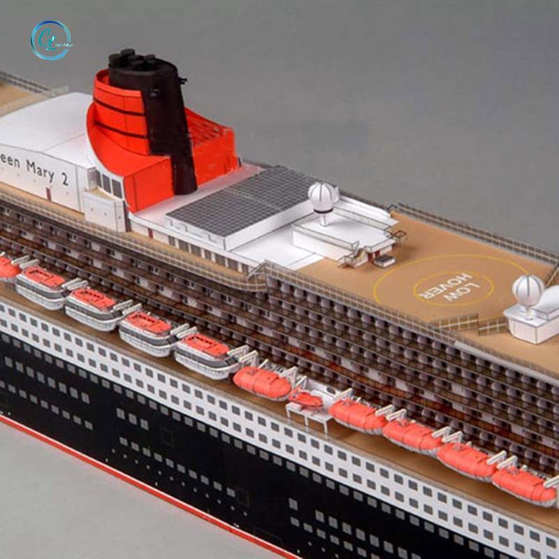 Mô hình tàu chi tiết 1: 400 Máy hấp tỷ lệ RMS Queen 2 Liner Bộ giấy chưa lắp ráp Papercraft
