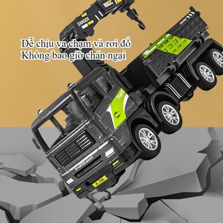 Diecast Cần cẩu Xe tải Đồ chơi quán tính Hợp kim ABS Xe xây dựng Bộ đồ chơi giáo dục trẻ em