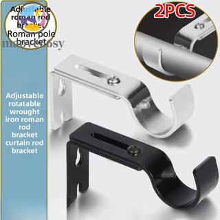 Móc treo rèm BRYVEN, Giá đỡ thanh rèm xây dựng kim loại có thể điều chỉnh chiều dài, Bộ 2 hỗ trợ gắn tường chắc chắn Giá đỡ cực La Mã đa năng Sử dụng phòng ngủ