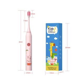 Bàn chải đánh răng điện trẻ em Sonic 5 chế độ Lông mềm USB chống nước có thể sạc lại 5 đầu