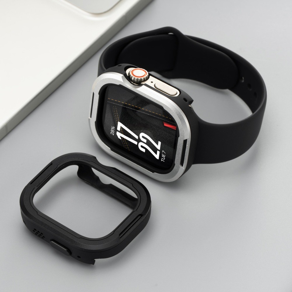 Ốp lưng hợp kim + TPU tương thích cho Apple Watch Series 11 / 10 42mm 46mm Ultra3 / 2 49mm 9 8 7 6 5 4 41 45mm 44 40mm