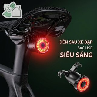 Đèn hậu xe đạp LED COB màu đỏ, chống nước IPX4, sạc USB - An toàn khi đi đêm