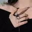 Nhẫn Thời Trang Phong Cách Y2K Gothic Edgy & Dễ Thương, Có Thể Điều Chỉnh, Đeo Chéo