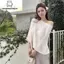 Áo sơ mi tweeduj màu trơn dành cho nữ, phù hợp đi biển