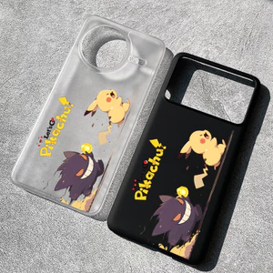 Ốp điện thoại cứng mờ Pikachu Gengar Micro cho Redmi Turbo 5 Max Turbo 4 Pro POCO X8 Pro X7 X6 F8 F7 Xiaomi 15T 14T 13T / Vỏ Redmi chống sốc / Vỏ POCO / Vỏ Xiaomi
