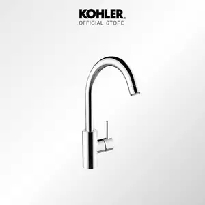Vòi bếp KOHLER Taut với vòi cong - tay cầm chốt, K-21368T-4-CP